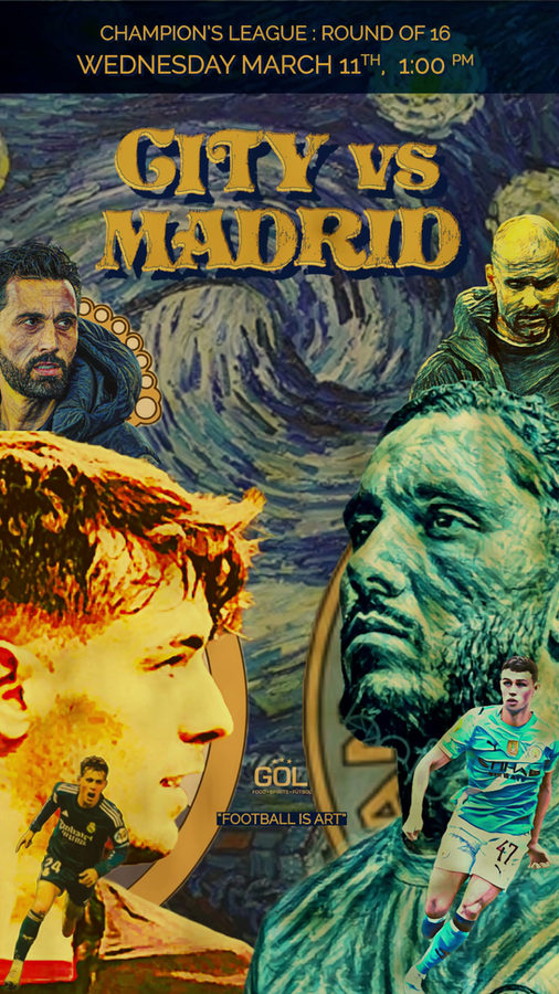 City v Madrid Champions League match promo graphic for GOL PDX