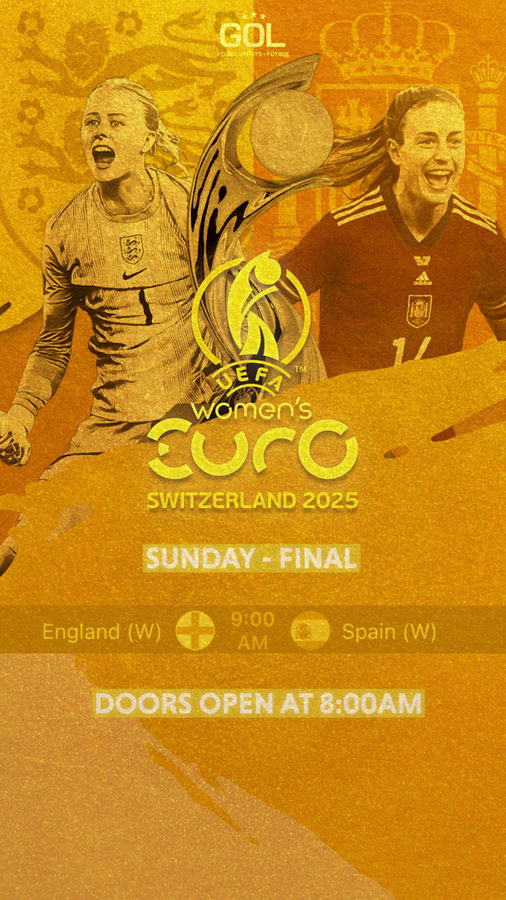 Women's Euro 25 Final match promo graphic for GOL PDX