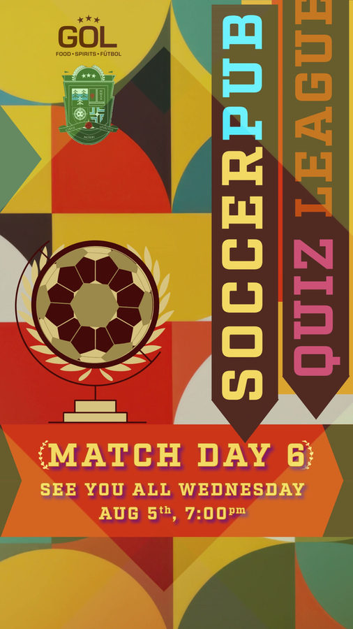 Soccer Pub Quiz League promo graphic for GOL PDX